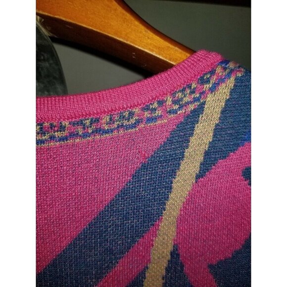 Flying Tomato Womens Knit Style Dress Aztec Design Size Small In Blue Red Beige - Picture 4 of 8